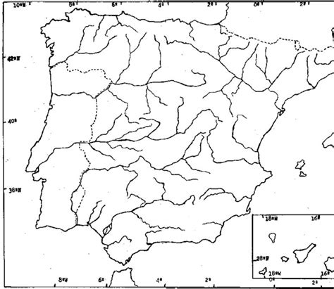 Geografía Miguel Catalán: Mapa mudo de ríos de España