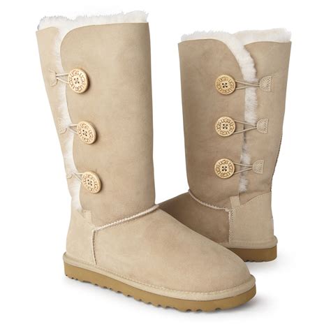 UGG Bailey Button Triplet Boots Tan in Brown - Lyst