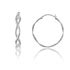 A-1775 Sterling Silver Large Twisted Circle Hoop Earring...