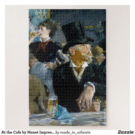 At the Cafe by Manet Impressionist Painting Jigsaw Puzzle | Zazzle.com | Jigsaw puzzles art ...