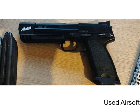 Umarex H&K (KWA) USP .45 MATCH GBB Pistol | 3x Green gas Magazines (25r ...