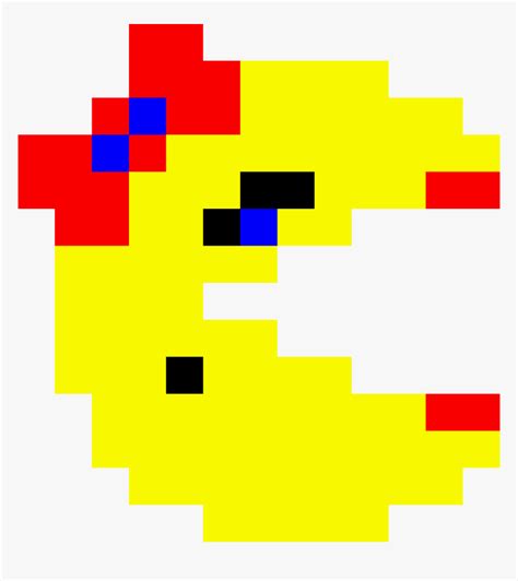Ms Pacman Png - Ms Pac Man Pixel Art, Transparent Png , Transparent Png Image - PNGitem