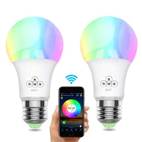 E27 WIFI Smart Bulb RGB RGBW Dimmable LED Bulb Light Bulb Works with Alexa Google Home,APP ...