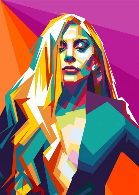 'LadyGaga' Poster by Fill Art | Displate in 2021 | Pop art painting, Pop art posters, Pop art ...