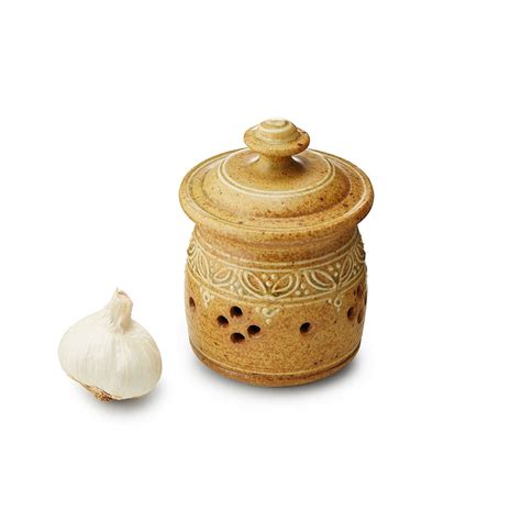 Stoneware Garlic Jar | Garlic Keeper, Fresh Garlic | UncommonGoods