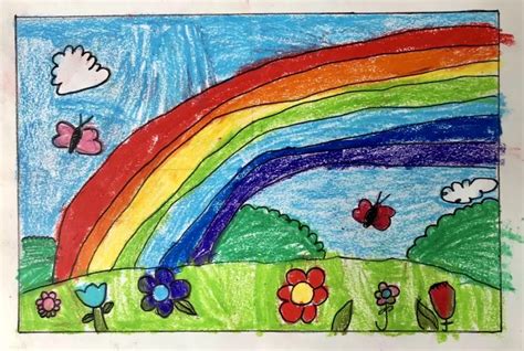 Easy How to Draw a Rainbow Tutorial Video & Rainbow Coloring Page