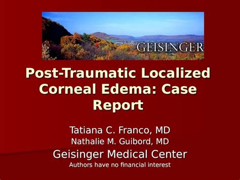 (PPT) Post-Traumatic Localized Corneal Edema: Case Report Tatiana C ...