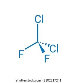 Chemical Structure Dichlorodifluoromethane Freon12 Ccl2f2 Stock Vector (Royalty Free) 2101701808 ...