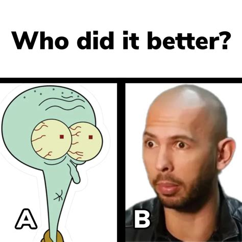 Spongebob Memes on Twitter: "A or B?"