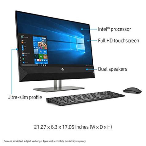 HP Pavilion 24-inch All-in-One Computer, Intel Core i7+8700T, 8 GB RAM and 16 GB Intel Optane ...