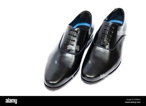 Black shoes isolated on white background Stock Photo - Alamy