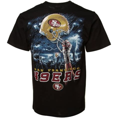 San Francisco 49ers Black Helmet to Sky Graphic T-shirt - Fanatics.com