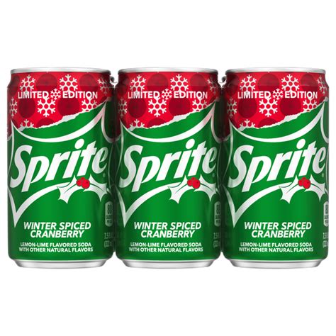 Save on Sprite Winter Spiced Cranberry Soda Mini - 6 pk Order Online Delivery | MARTIN'S