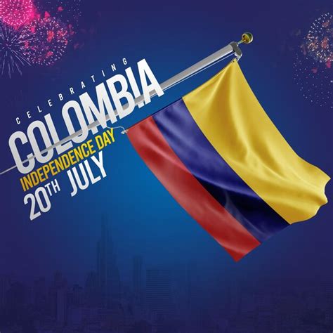 Premium AI Image | Colombia Independence Day 20th july illustration