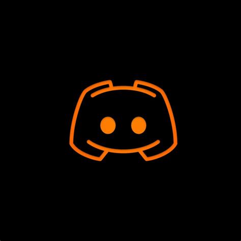 Download Orange Cool Discord Logo In Black Aesthetic Wallpaper | Wallpapers.com