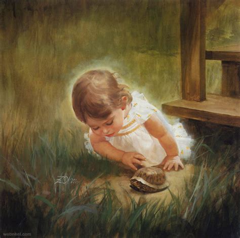 20 Beautiful Baby Oil Paintings for your inspiration