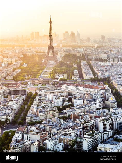 Paris Skyline Sunset Stock Photo - Alamy