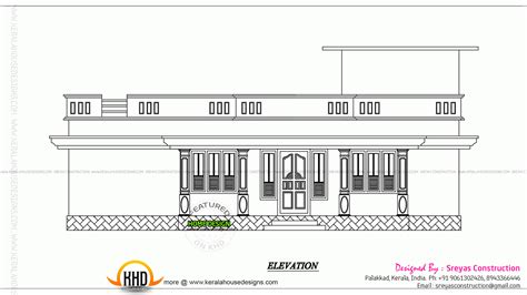 East Elevation Drawing Of A Flat