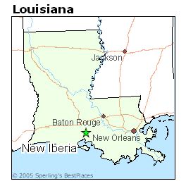 New Iberia Louisiana Map - Shane Darlleen