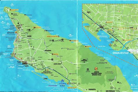 Tourist Map Of Aruba Aruba Tourist Map Aruba Travel Aruba Map Images