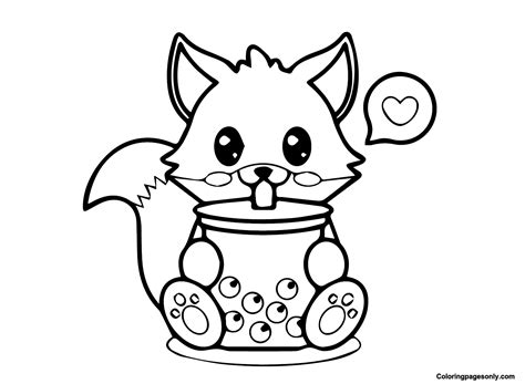 33 Boba Tea Coloring Pages - ColoringPagesOnly.com