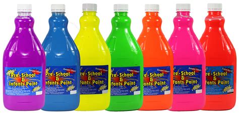 Pre-School & Infants Fluorescent Paint 2L - Set of 7 - Pre-School & Infants Paint