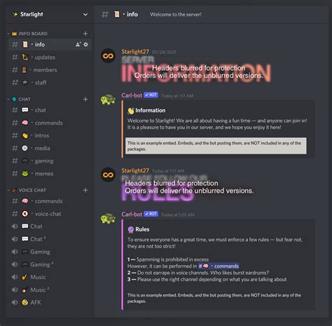 Beautiful Discord Server Template + Editable Headers