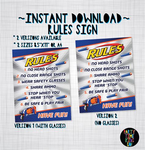 Dart Rules Poster Dart Rules Sign Dart Wars Party Decorations | Etsy