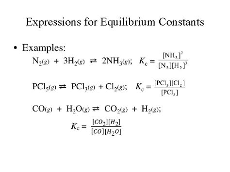 Chemical Equilibrium What is equilibrium Expressions for equilibrium