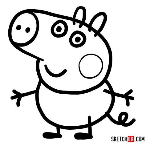 How to draw George Pig - Step by step drawing tutorials | Peppa pig coloring pages, Cartoon ...