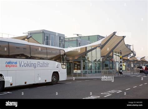 London Heathrow Airport British Airways Terminal 5 building international departures entrance ...