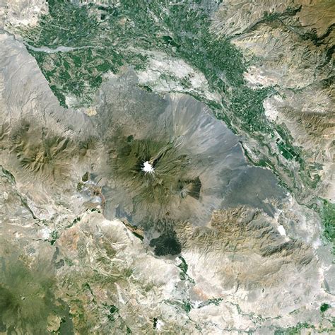 Mount Ararat, satellite image - Stock Image - C003/5615 - Science Photo Library