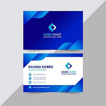 Blue Business Card PNG Transparent Images Free Download | Vector Files | Pngtree