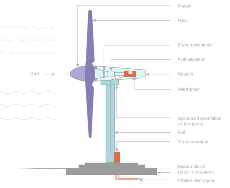 Éolienne : composition, éléments et schéma d'une éolienne