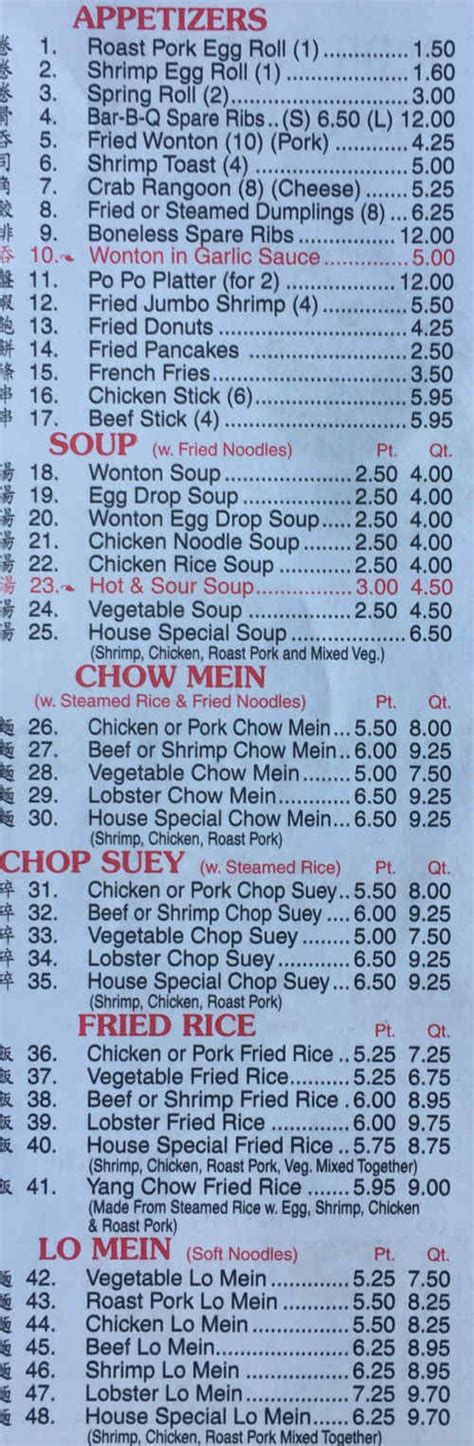 China Wok Menu, Addison, NY