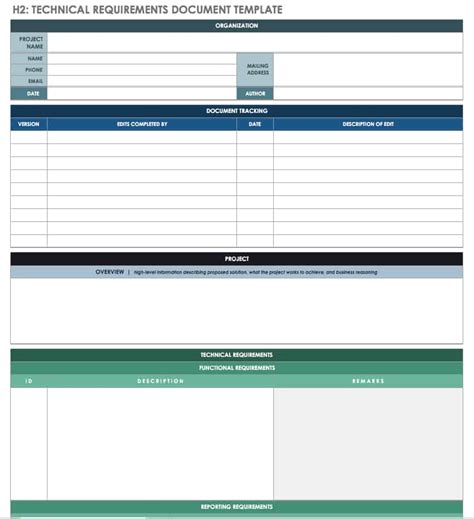 Free Technical Specification Templates | Smartsheet