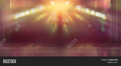 Wooden Cross On Stage Image & Photo (Free Trial) | Bigstock