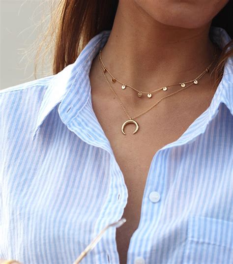 Delicate Small Multiple Gold Coins Necklace in Sterling Silver - Etsy