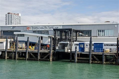 Portsmouth Harbour Railway Station from the Sea Editorial Image - Image of water, port: 195758855