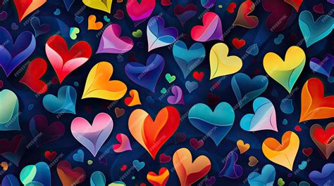 Premium AI Image | heart vector art free colorful heartshape