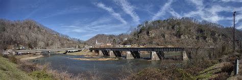 Gilbert, WV | A six shot pano. The rail bridge, long out of … | Flickr