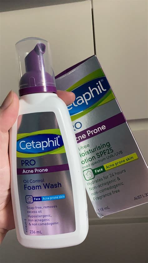 Cetaphil PRO Acne Prone Oil-Control Foam Wash 236ml and Cetaphil Moisturising Lotion 118ml ...