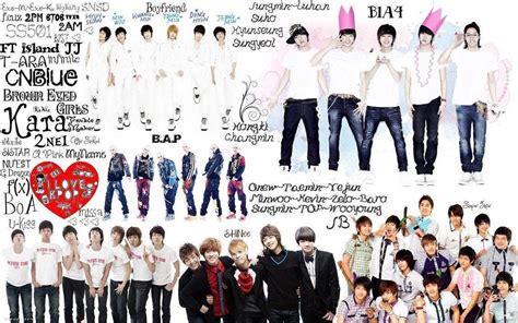 Download Kpop Group Collage Wallpaper | Wallpapers.com