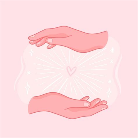 Premium Vector | Energy healing hands illustration