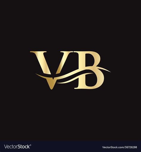 Vb logo design premium letter vector image on VectorStock | Letter logo design, Logo design ...