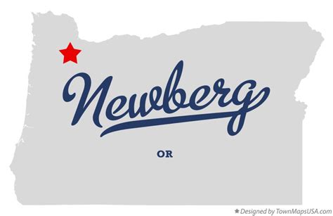 Map of Newberg, OR, Oregon