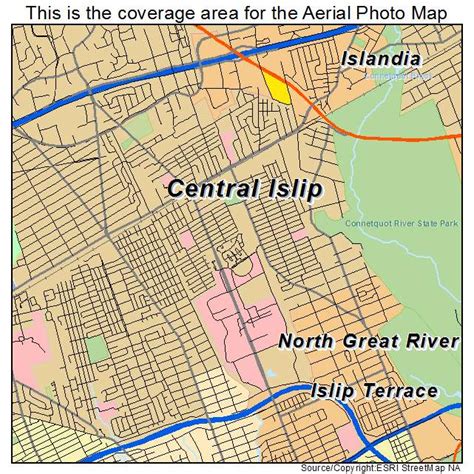 Aerial Photography Map of Central Islip, NY New York