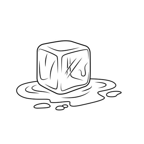 Ice Cube Clipart Black And White