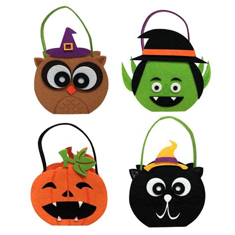 Colorful Halloween Candy Bag Gift Bags Pumpkin Owl Trick or Treat Bags ...