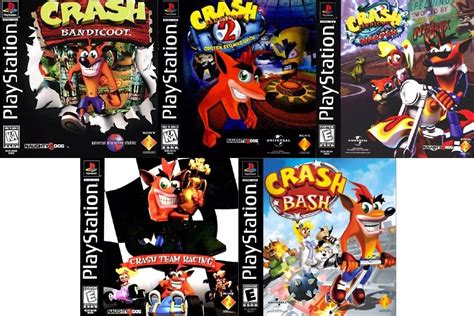 Crash Bandicoot PS1 Collection - Old Cartridges